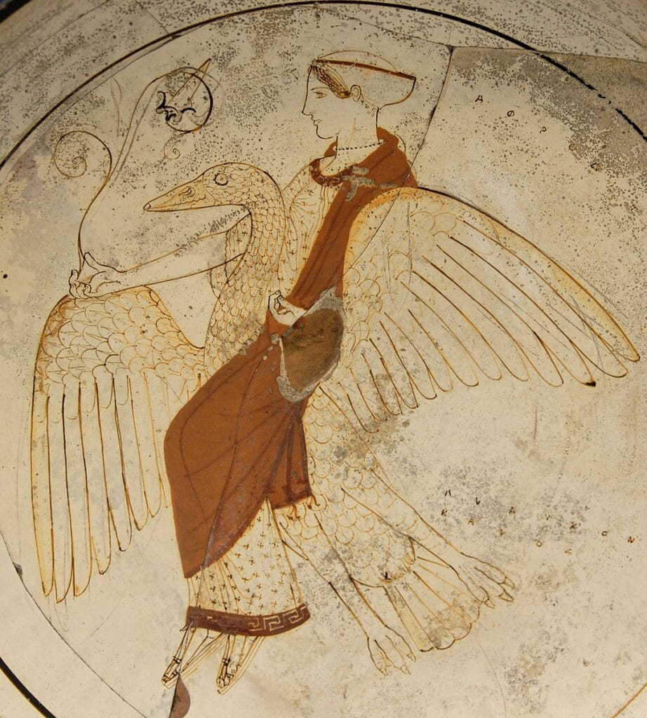 symbolism of animals in Greek vase paintings - swan as beauty and song