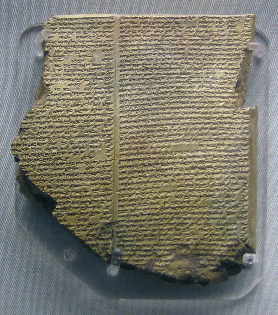 Epic of Gilgamesh tablet tied to the Hero's Journey in Ancient Myths and the lesson of limits.License: CC0.