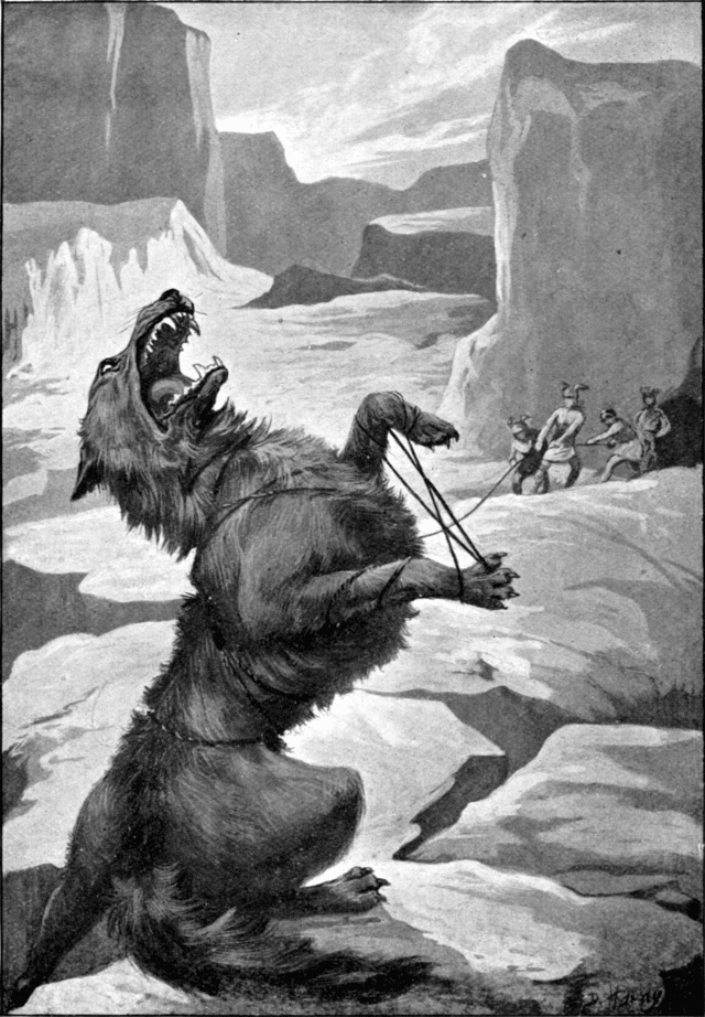 Fenrir being binded.