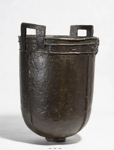 Bronze Hunnic cauldron from a fifth-century context, one of several finds across Europe and Asia.
