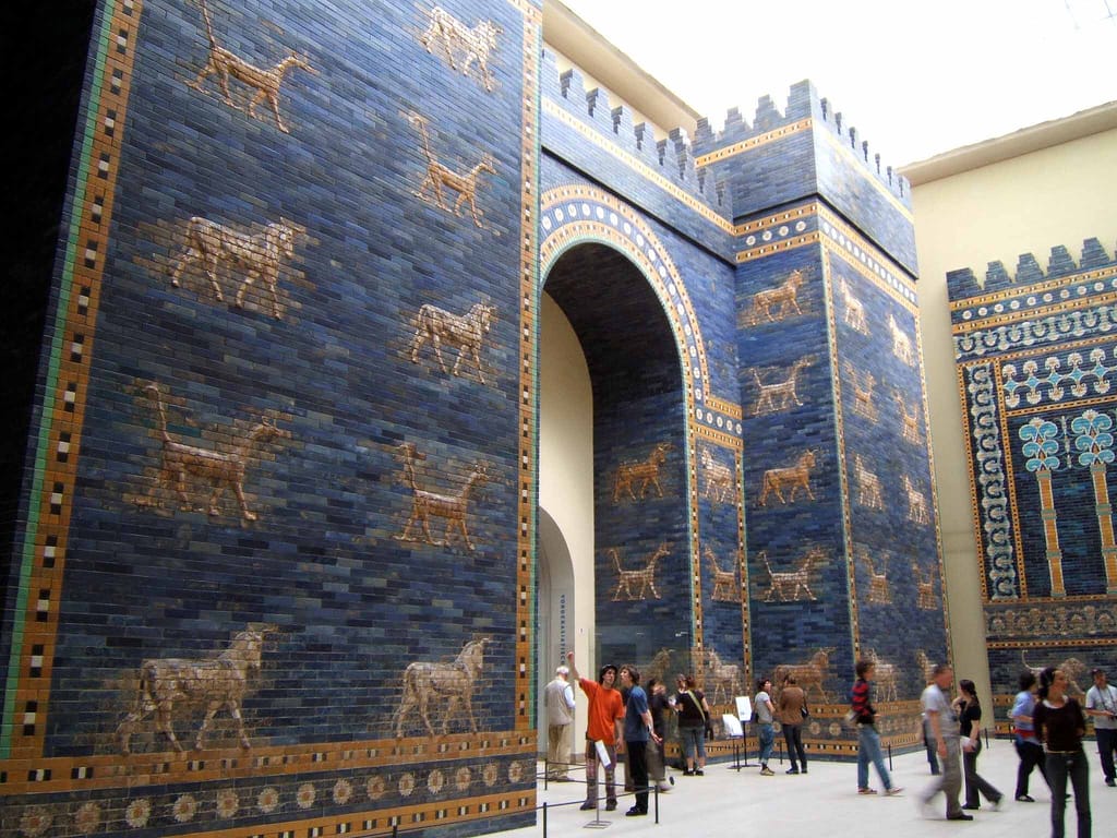 Ishtar Gate reconstruction at the Pergamon Museum, Berlin.