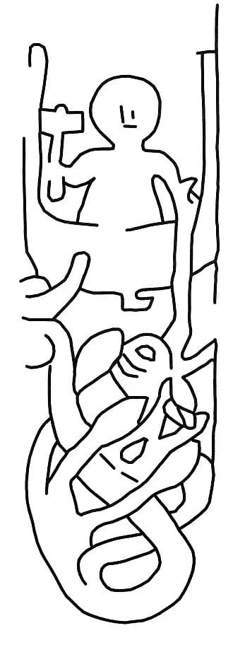 Altuna runestone Thor fishing scene with serpent