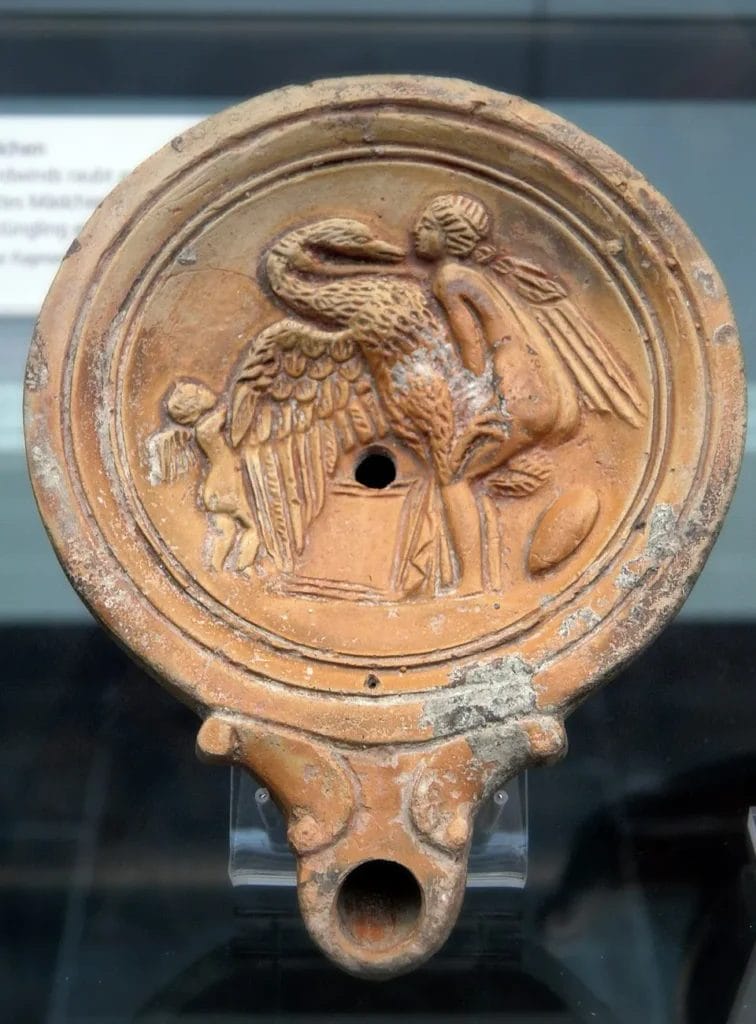 Ancient Roman Oil Lamp with Central Fill Hole