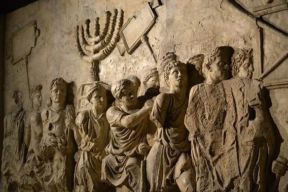 Arch of Titus relief menorah Roman triumph spoils of Jerusalem war loot