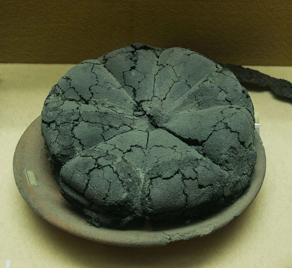 Carbonized Roman bread loaf