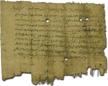 Greek letter on papyrus from Oxyrhynchus with lines of text in a neat hand.