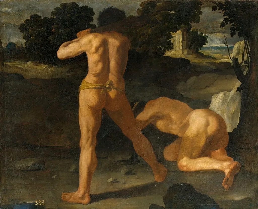 Zurbarán canvas of Heracles standing over the fallen Geryon