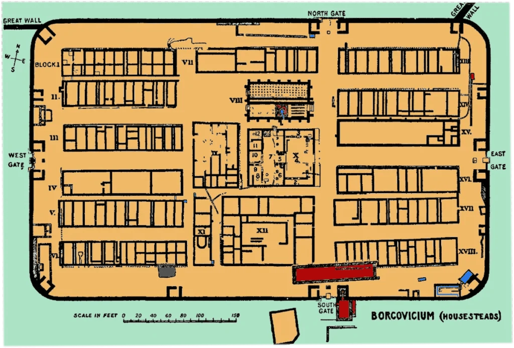 Plan of a Roman auxiliary fort