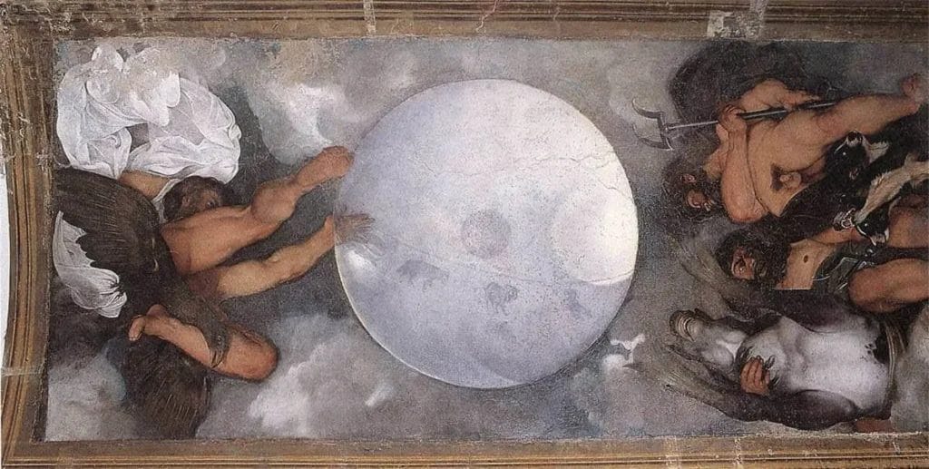Jupiter Neptune Pluto ceiling painting
