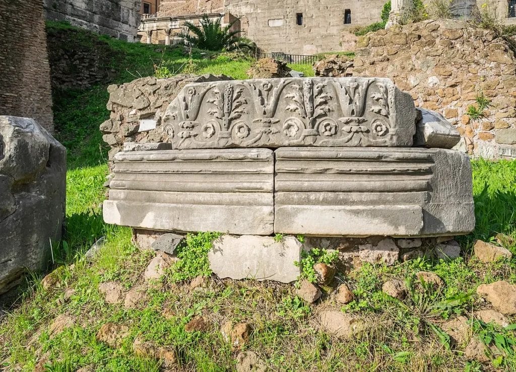 Remains of the Golden Milestone in Rome
