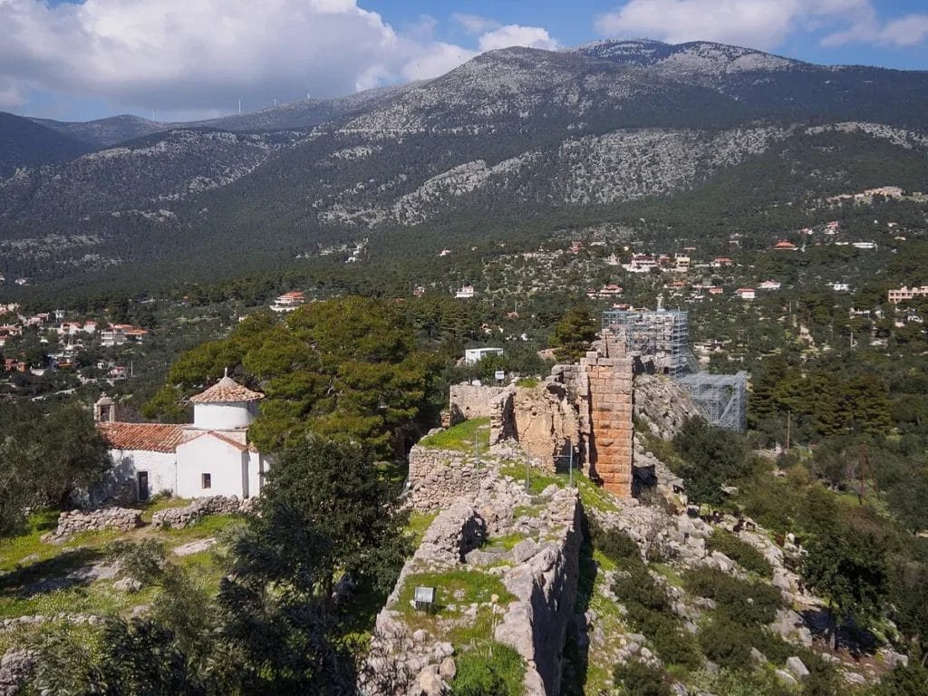 Panoramic view of Mount Kithairon ridge