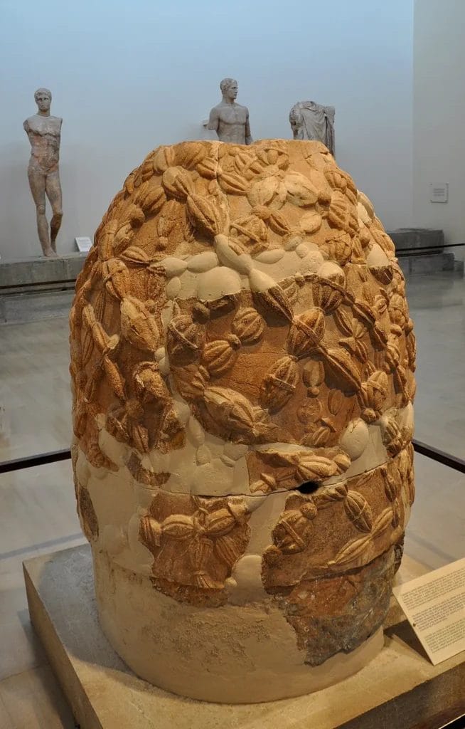 Omphalos of Delphi stone