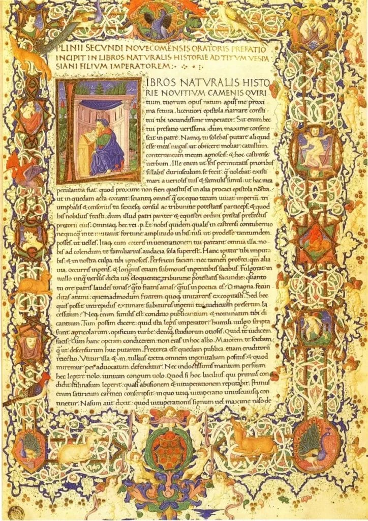 Pliny Elder Natural History purple dye recipe manuscript