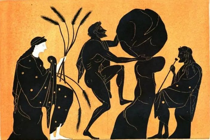 Sisyphus myth drawing