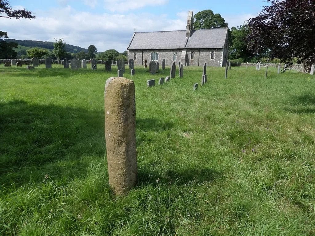 British Roman milestone in situ