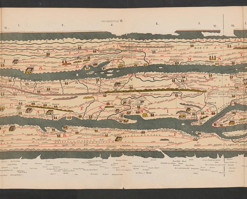 Tabula Peutingeriana Roman Itinerary Map Segment