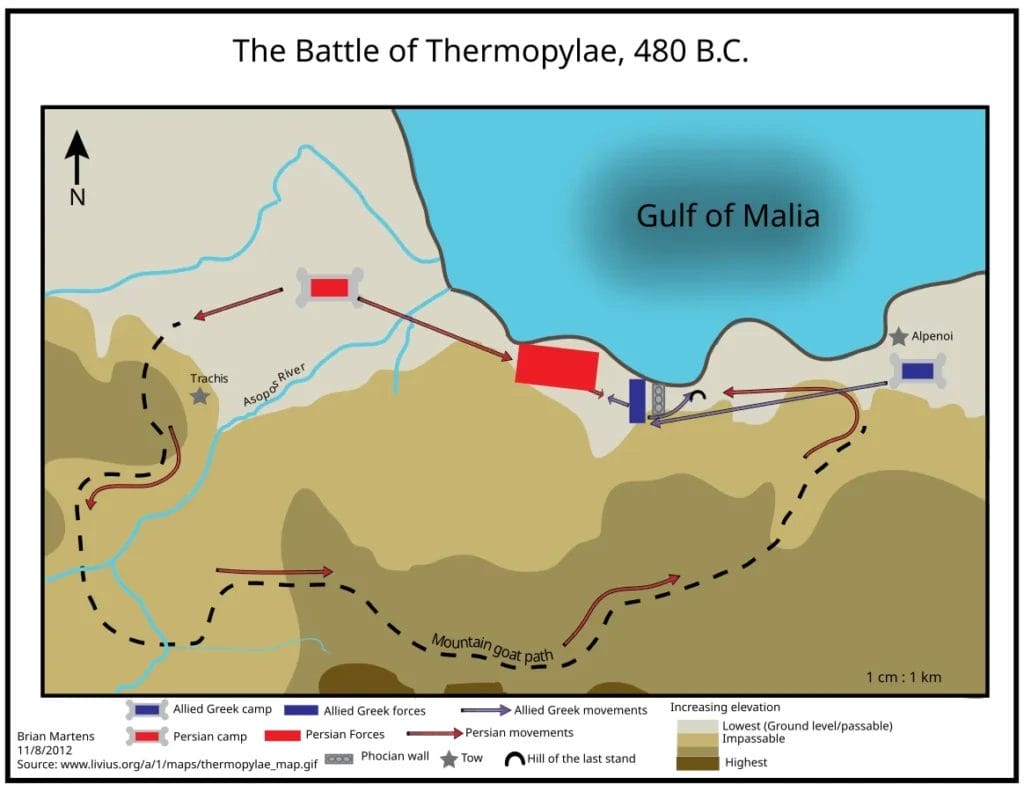Thermopylae choke point map