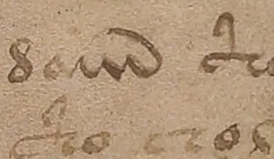 Close detail of folio f1r showing script and drawing retouching.