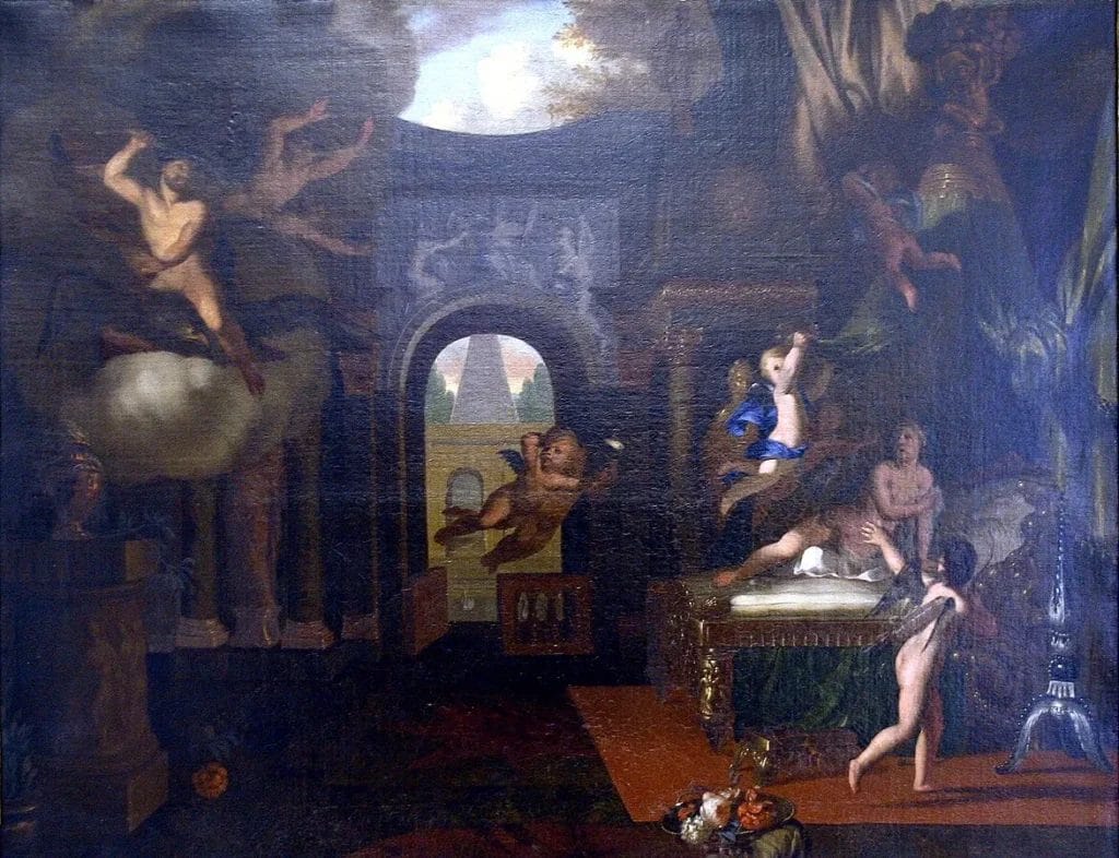 Zeus and Semele painting