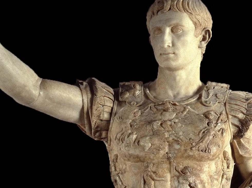 Augustus Prima Porta marble statue Roman emperor Octavian military cuirass