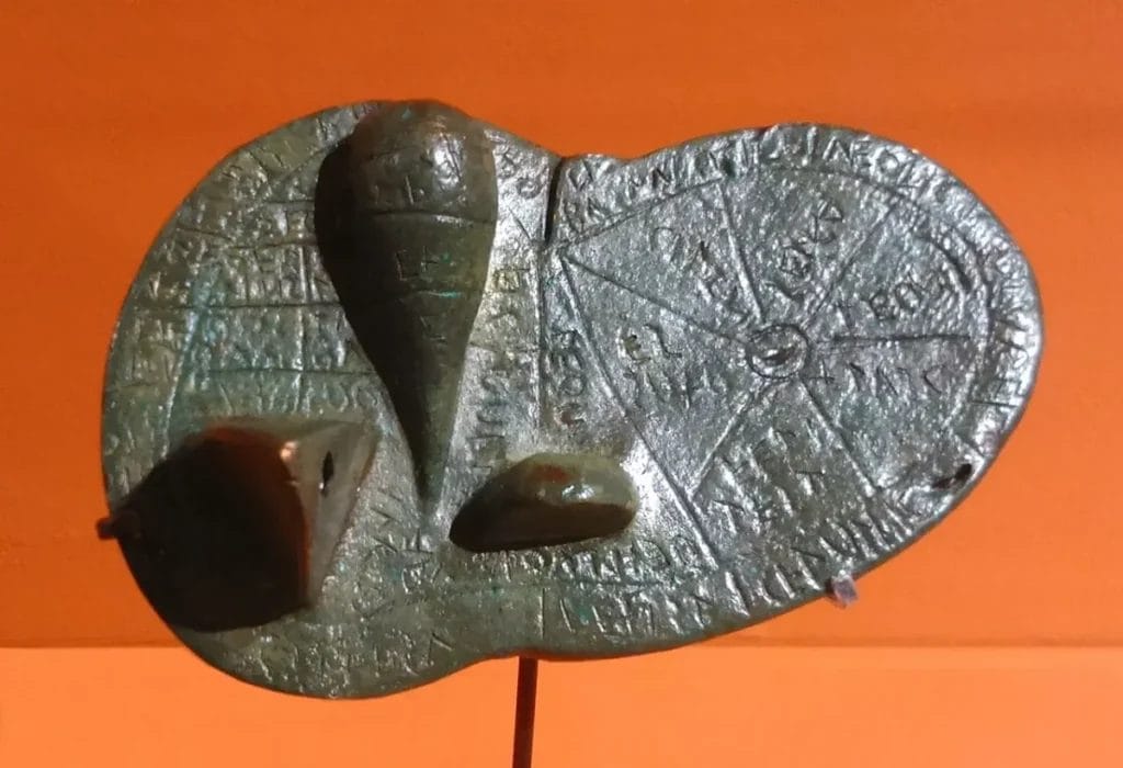 Bronze sheep liver model with Etruscan god names used by haruspex priests for divination training