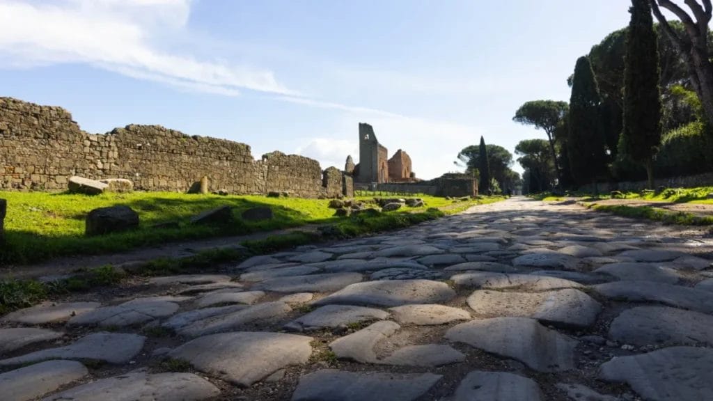 Roman innovations Appian Way road basalt stones