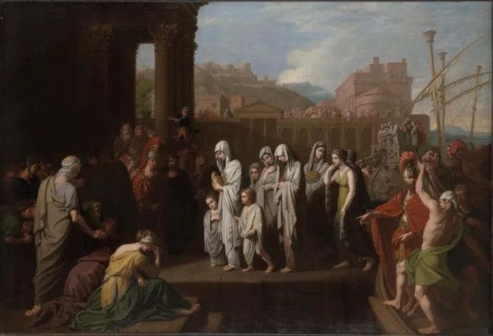 Roman women power political influence Agrippina widow carrying ashes painting elite female agency