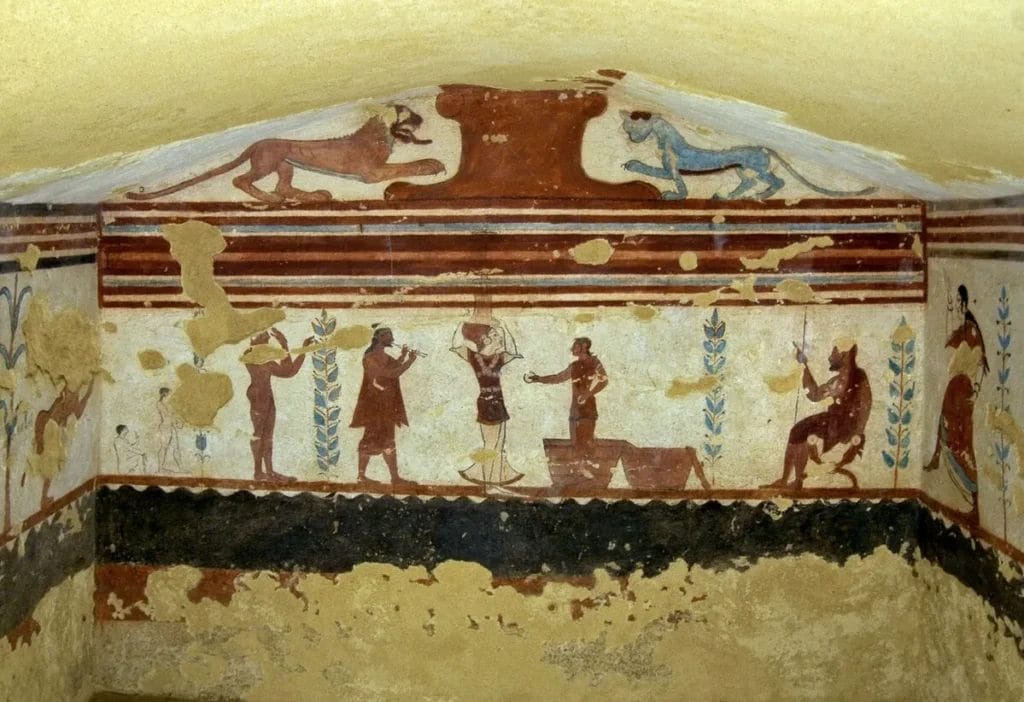 tomb jugglers acrobats athletic entertainment