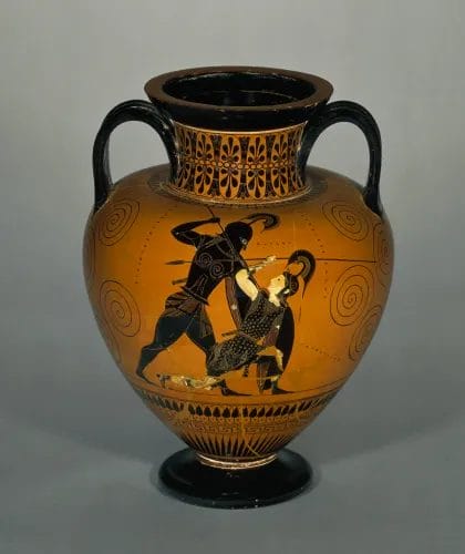 Achilles death Aethiopis Penthesilea Amazon queen
