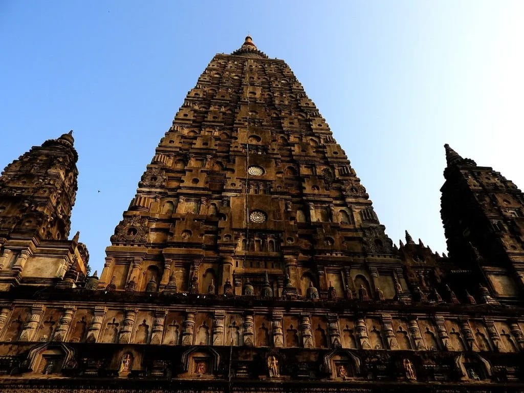Mahabodhi Temple Bodh Gaya brick tower Buddhist