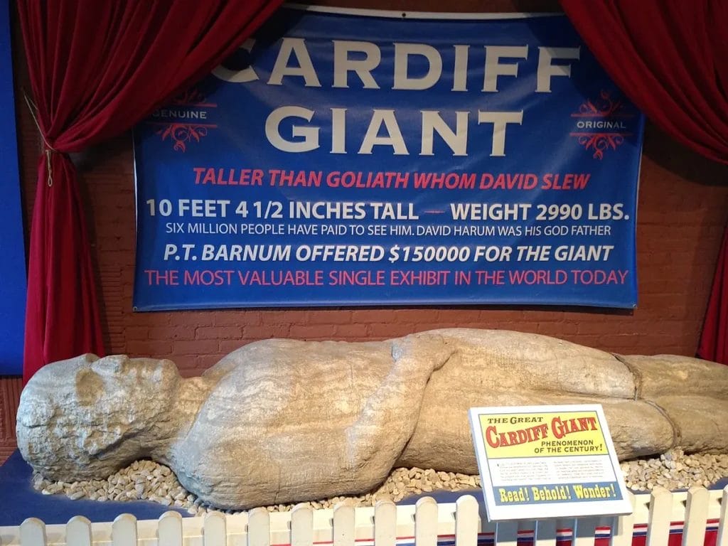 Cardiff Giant hoax George Hull ten-foot stone statue gypsum