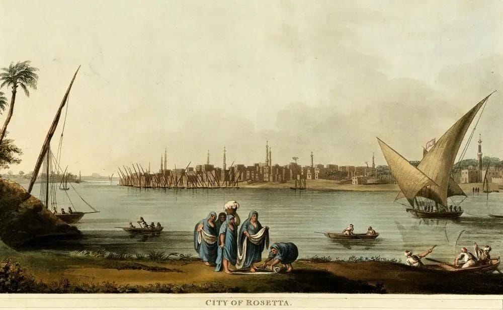 The city of Rosetta around the time the Rosetta Stone was found