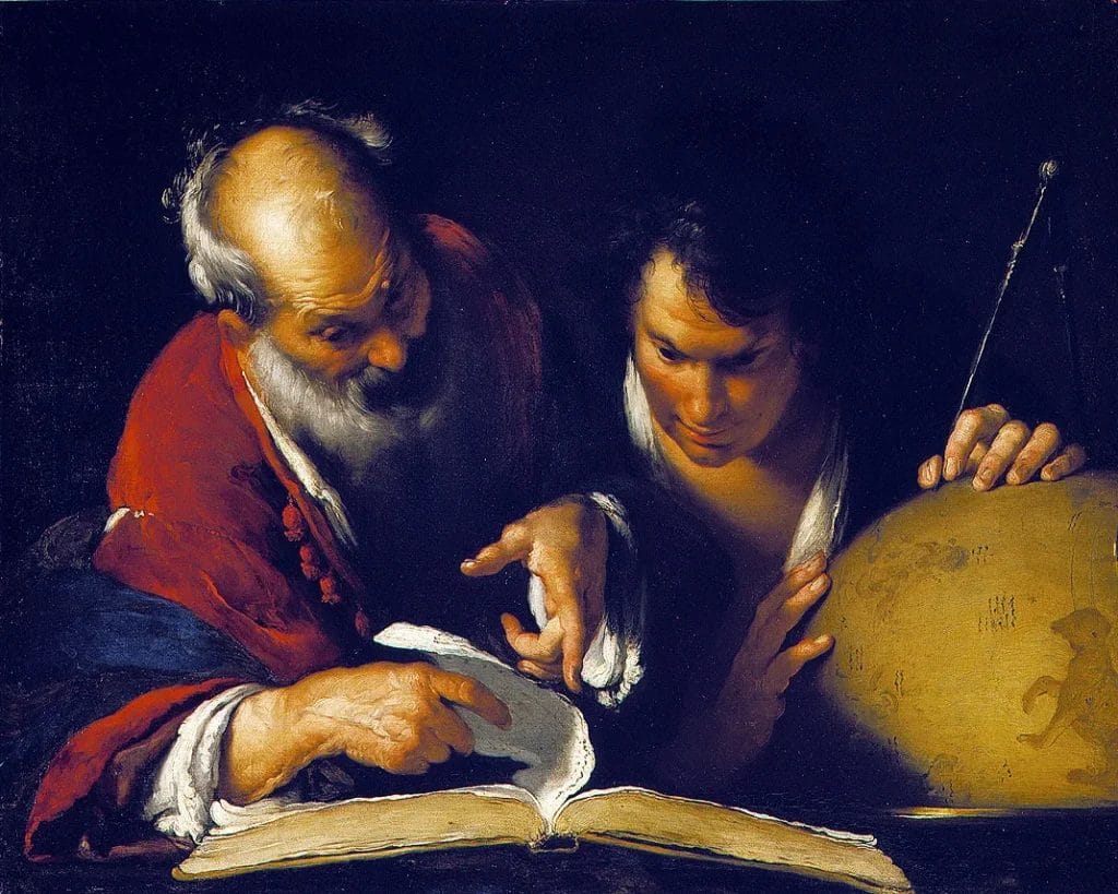 Eratosthenes teaching scholars in Alexandria