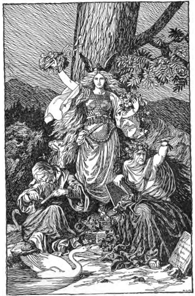 three Norns Urd Verdandi Skuld Norse fate