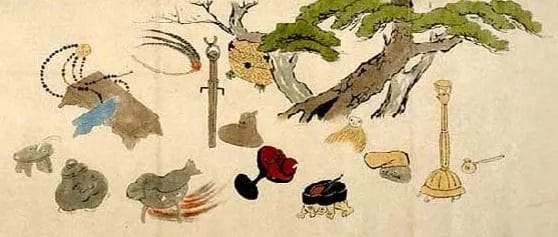 Old household tools gather in anger and plan revenge after being discarded in the Tsukumogami story
