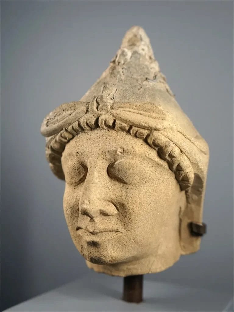 Limestone statuette head found at Thonis-Heracleion during underwater excavations in Egypt